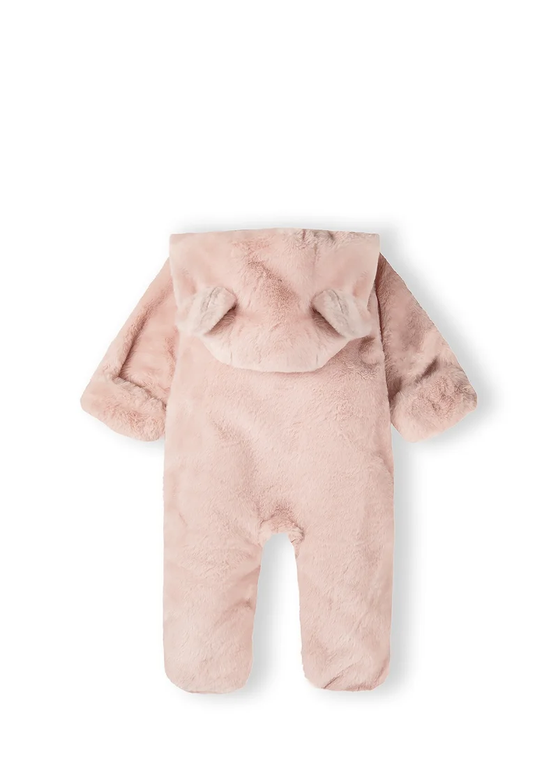 مينوتي بدلة أطفال خارجية مبطنة بسحاب مزدوج وأذنين بارزتين